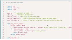 Código Python para una solicitud GET